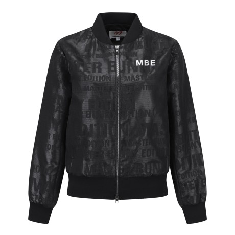 여성 레터링 메탈릭 집업 점퍼