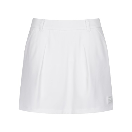 여성 미니멀 핀턱 A라인 백 밴딩 스커트