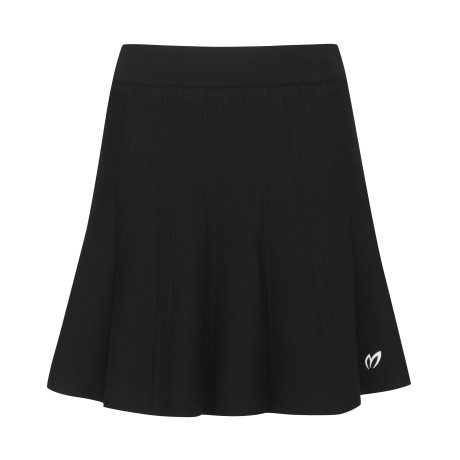 여성 솔리드 플레어 니트 스커트