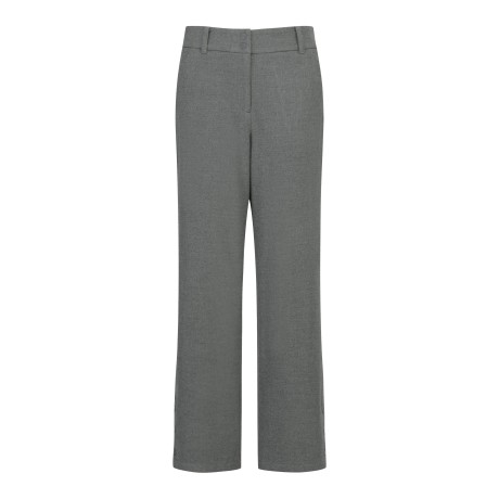 여성 스냅 버튼 헴 로고 밴딩 팬츠