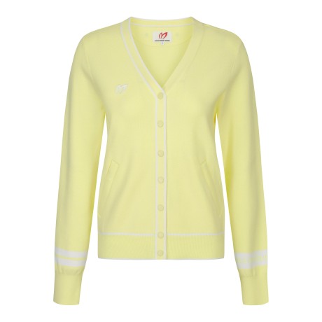 여성 컬러 라인 니트 가디건