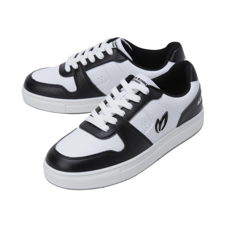 여성 블랙 앤 화이트 스파이크리스 골프화