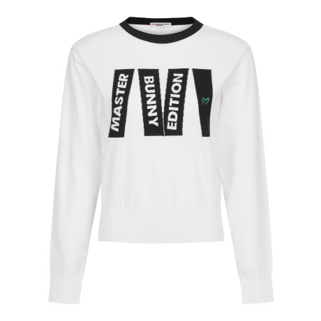 여성 로고 포인트 긴팔 니트