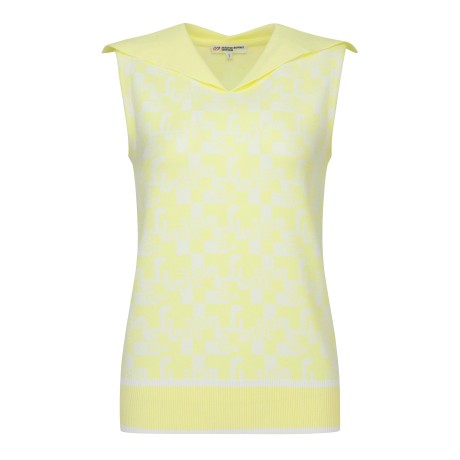 여성 세일러 카라 패턴 니트 베스트