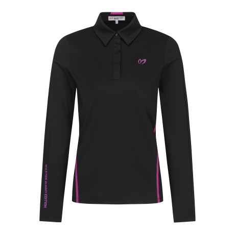 여성 컬러 믹스 카라 긴팔 티셔츠