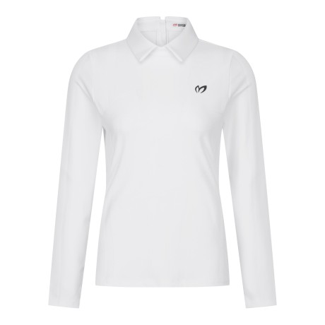 여성 심볼 자카드 카라 긴팔 티셔츠