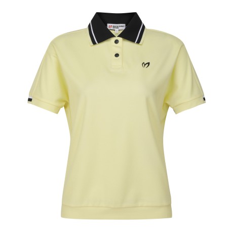 여성 배색 칼라 반팔 티셔츠