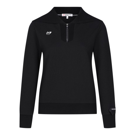 여성 하프 집업 세일러 티셔츠