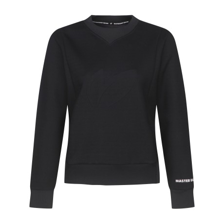 여성 입체 로고 라운드넥 긴팔 티셔츠