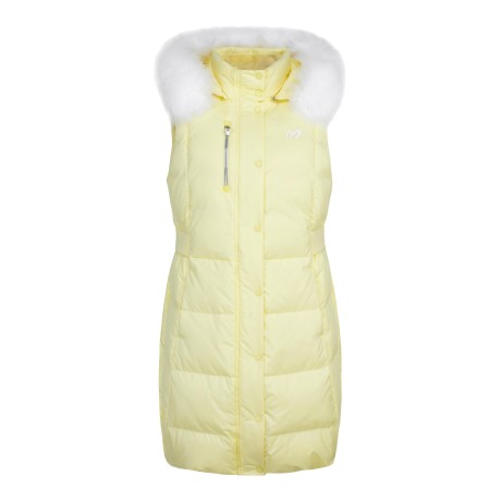 [기간한정 가격인하]여성 폭스 퍼 후드 헤비 다운 롱 베스트