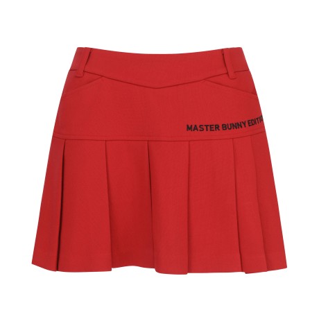 여성 테이프 포인트 플리츠 기모 스커트