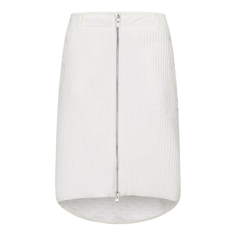 여성 퀼팅 집업 언발 방풍 미디 스커트