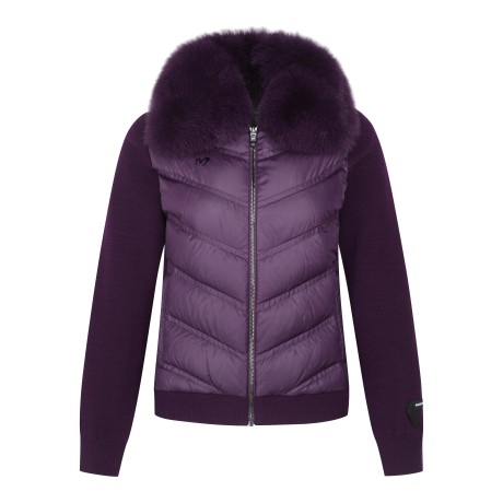 여성 폭스퍼 방풍 다운 가디건