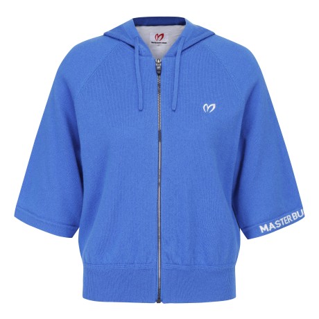 여성 로고 캐시미어 후드 방풍 가디건