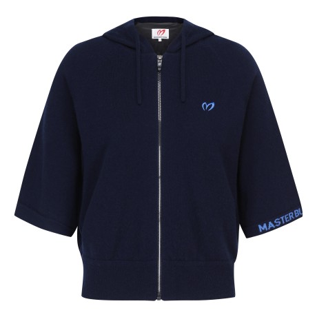 여성 로고 캐시미어 후드 방풍 가디건