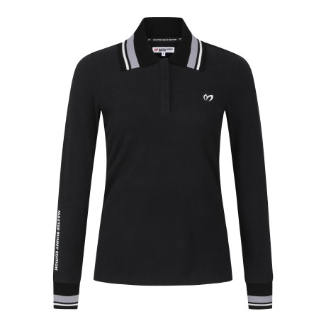 여성 배색 블록 칼라 티셔츠