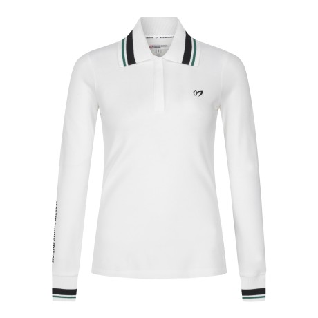 여성 배색 블록 칼라 티셔츠