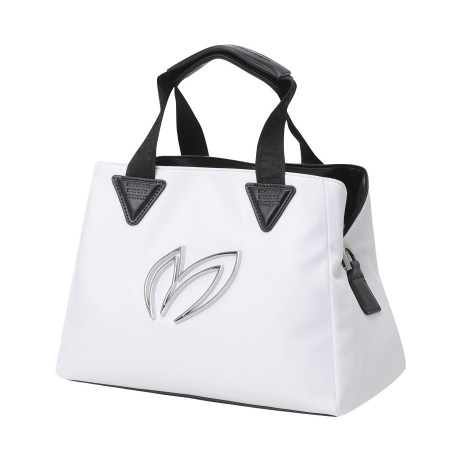 여성 금속 심볼 로고 핸들 토트백