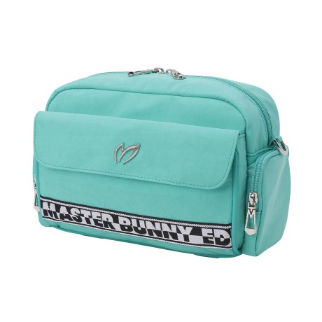 여성 배색 로고 플랩 미니백