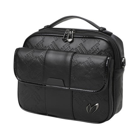 여성 로고 레터링 패턴 레더 크로스백