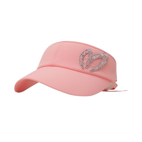 여성 비딩 심볼 리본 썬바이저