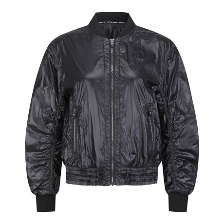 여성 스트링 글로시 집업 점퍼