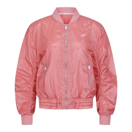 여성 스트링 글로시 집업 점퍼