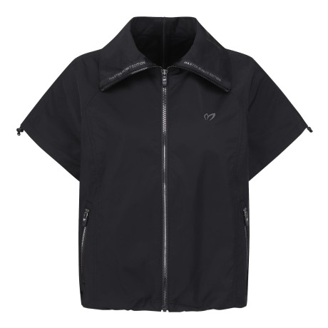 여성 솔리드 윈드브레이커 반팔 베스트