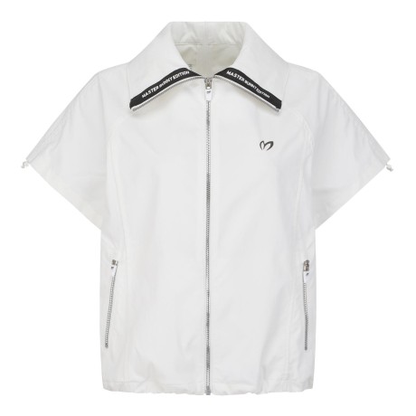 여성 솔리드 윈드브레이커 반팔 베스트