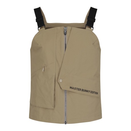 여성 로고 플랩 밴딩 버클 베스트