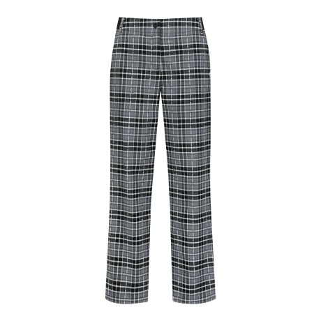 여성 사이드 밴딩 로고 체크 패턴 팬츠