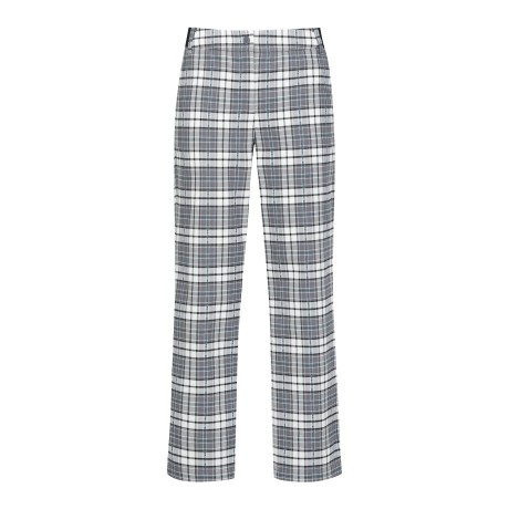 여성 사이드 밴딩 로고 체크 패턴 팬츠