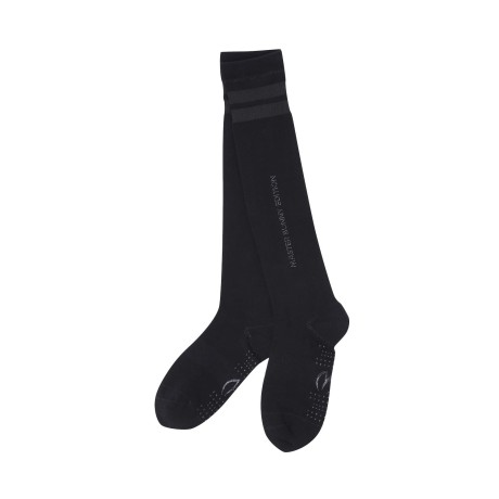 여성 핫픽스 로고 글리터 블록 니삭스