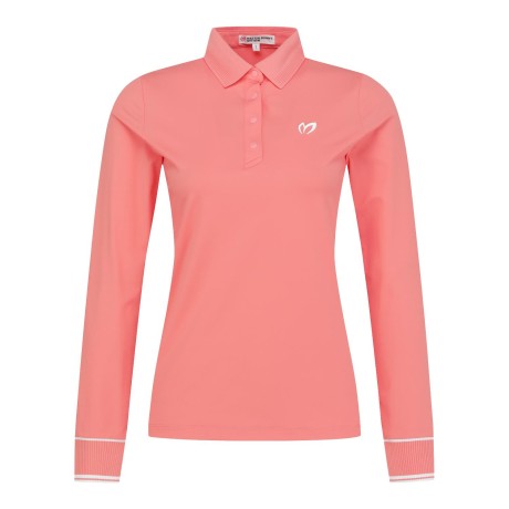 여성 심볼 니트 칼라 긴팔 티셔츠