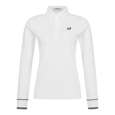 여성 심볼 니트 칼라 긴팔 티셔츠