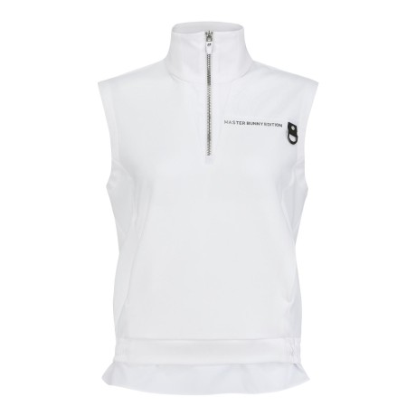 여성 우븐 패치 포인트 루즈핏 저지 베스트