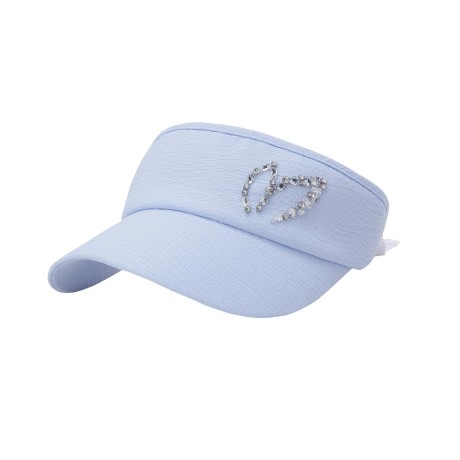 여성 비딩 심볼 리본 썬바이저