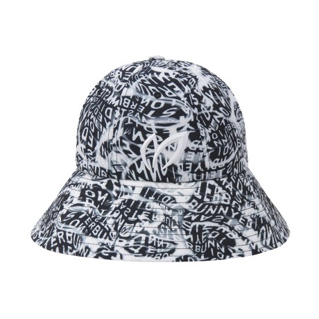 여성 레터링 패턴 프린트 스트링 보닛햇