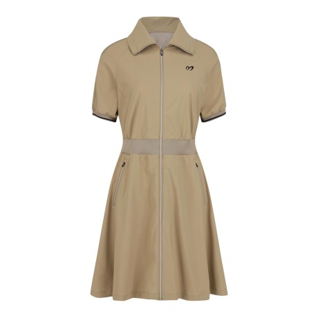 여성 백 플랩 집업 원피스 & 탈착 파우치