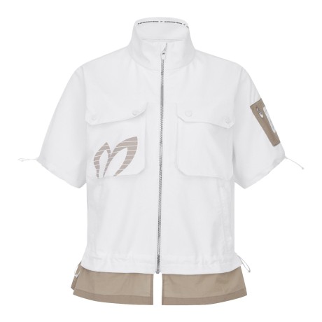 여성 우븐 레이어 스트링 집업 점퍼