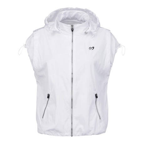 여성 솔리드 후드 윈드브레이커 집업 베스트