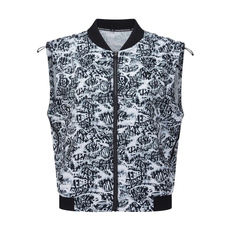 여성 로고 패턴 집업 베스트