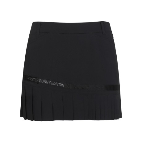 여성 믹스 플리츠 메쉬 블록 큐롯 스커트