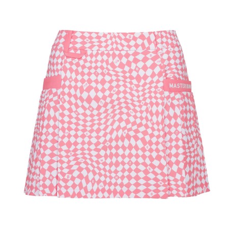 여성 옵아트 사이드 플리츠 큐롯 스커트