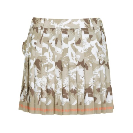 여성 카고 플로럴 플리츠 큐롯 스커트