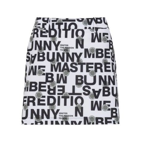 여성 로고 패턴 시어서커 스커트