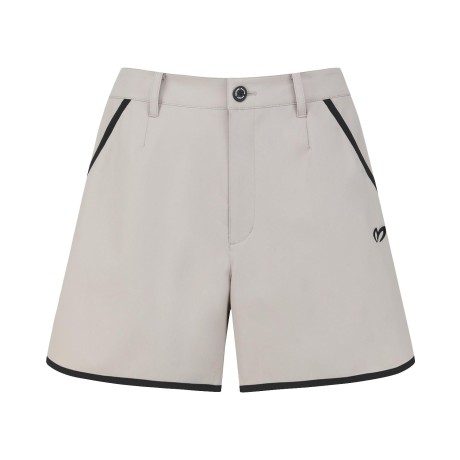 여성 배색 파이핑 로고 쇼츠