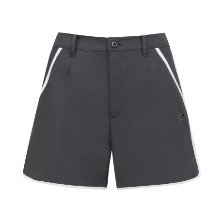 여성 배색 파이핑 로고 쇼츠