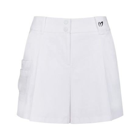 여성 메쉬 이중 포켓 백 밴딩 쇼츠