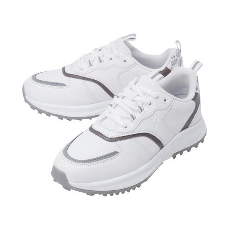 여성 백 로고 컬러 블록 스파이크리스 골프화